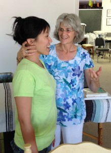 Phyllis Richmond works with an Alexander Technique student